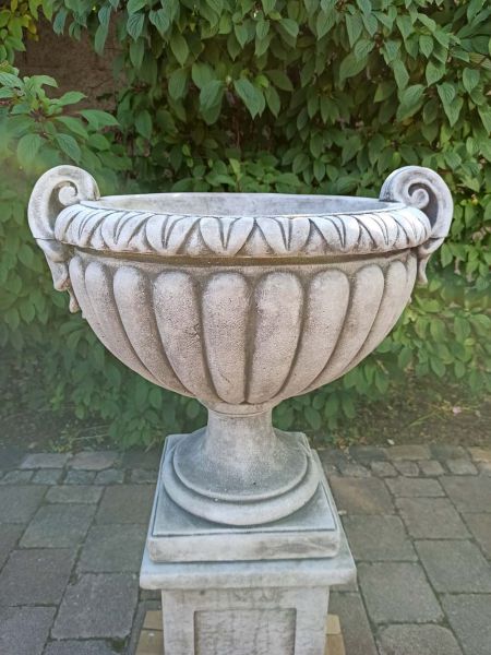 Vase Pflanztopf aus Steinguss
