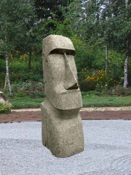 Osterinselkopf Moai aus Naturstein