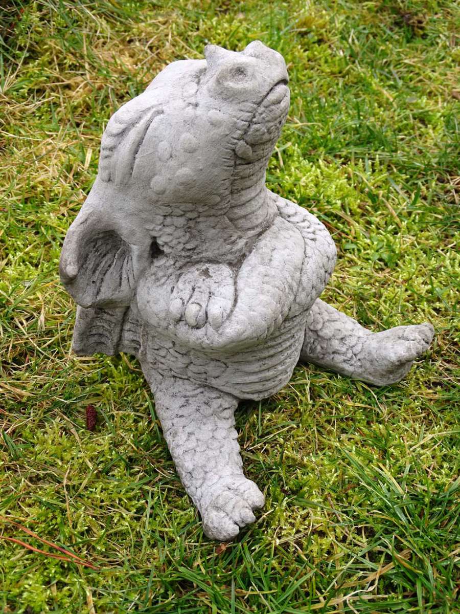 Gartenstecker Drache, 60 Cm Figur Auf 120 Cm Stab – Metall-Deko Mit Edelrost, Frostsicher