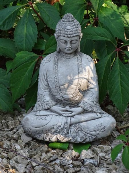 Massive Stein Deko Figur Meditation Buddha