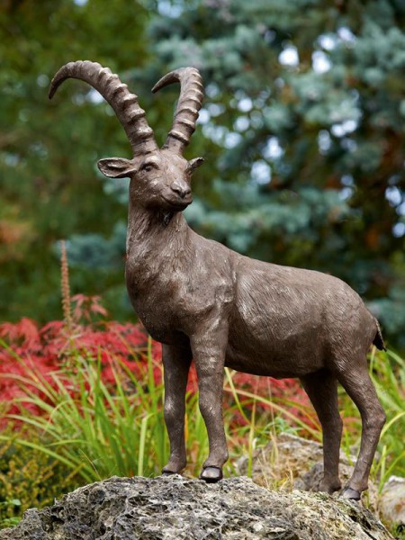 Bronzefigur Steinbock
