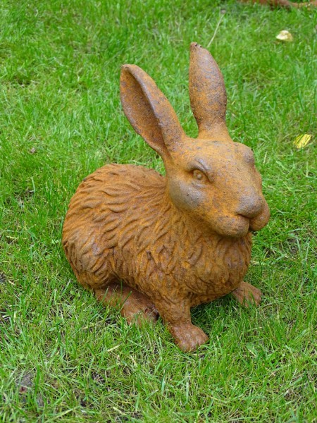 Gusseisenfigur Hase