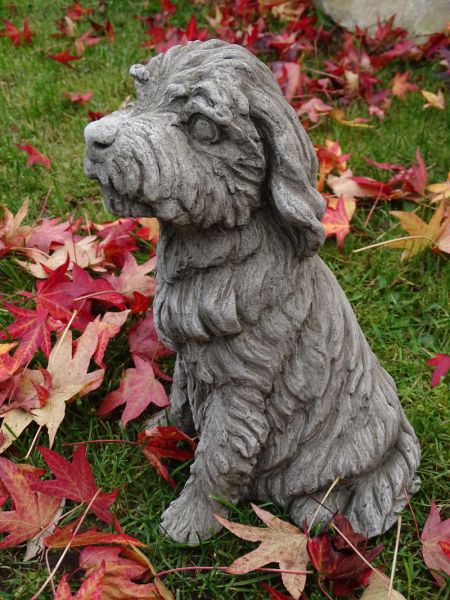 Bearded Collie aus englischem Sandsteinguss