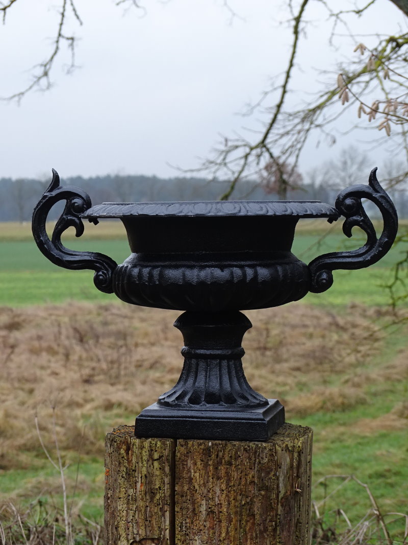 Henkelvase groß - Amphore Vase in schwerer Gusseisen Qualität