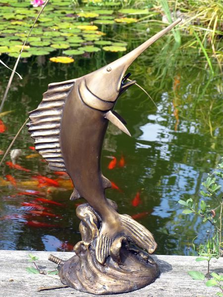 Bronzefigur Schwertfisch