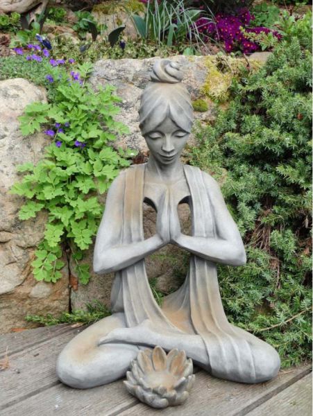 Yoga Spirit "Manipur - Solarplexuschakra", Steinguss Rosteffekt