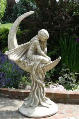 Figura Angelo Serafina In Steinguss Ruggine Effetto - Decorazione Giardino Antigelo Vidroflor 118102R