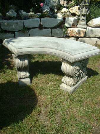 Steinbank Halbrund Englischer Antiksteinguss Steinfiguren Bronzefiguren Gusseisendeko Und Gartenfiguren