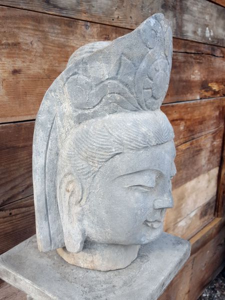 Buddhakopf Büste aus Stein