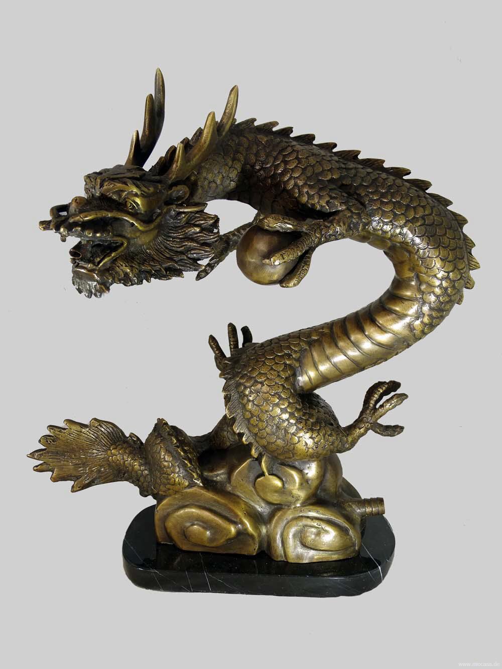Chinesischer Drache klein Wasserspeier aus Bronze ...